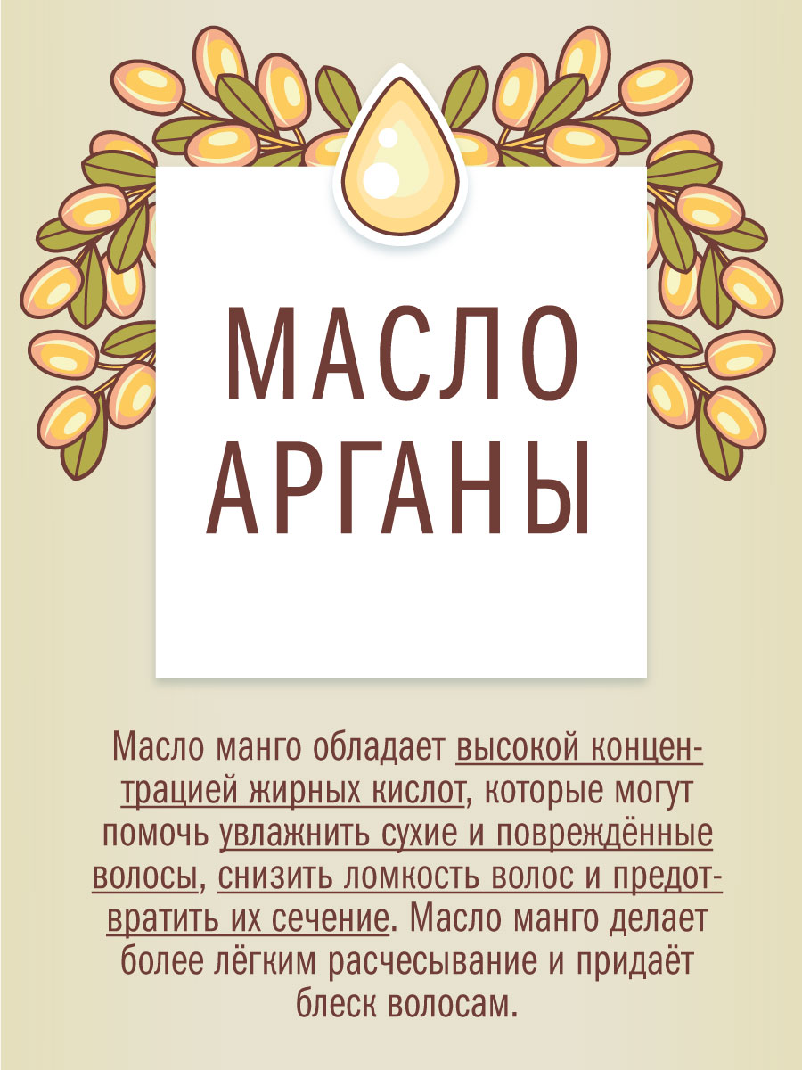 Бальзам-ополаскиватель АМЛА И БРИНГАРАДЖ с протеинами кератина и маслом арганы аюрведический 250 мл