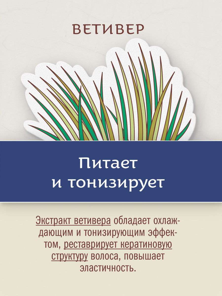 Бальзам-ополаскиватель ГРАНАТ И ВЕТИВЕР с пантенолом и маслом кокоса для мужчин аюрведический 250 мл